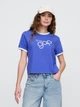 Футболка хлопковая женская GAP 754660395 XL Синяя (1159844166) - изображение 1