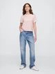Футболка хлопковая женская GAP 757554483 XL Розовая (1159844163) - изображение 4