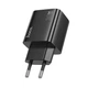 Мережевий зарядний пристрій Hoco N56 Fundador four-port 30 Вт USB-C+USB-A PD/QC чорний - изображение 3