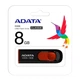 Флеш-накопичувач ADATA USB 2.0 C008 8Gb Black/Red (AC008-8G-RKD) - изображение 2