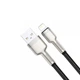 Кабель Baseus Cafule Series Metal Data Cable USB to IP 2.4A 1m Black (CALJK-A01) - изображение 3