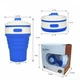 Складана склянка силіконова Collapsible Coffee Cup 350 мл Синій - зображення 2