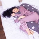 Подушка для беременных и отдыха U-образная MirSon № 8010 Naturale Line Print "Berto" EcoSilk 140x75x20 см (2200006178293) - изображение 6