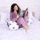 Подушка для беременных и отдыха U-образная MirSon № 8010 Naturale Line Print "Berto" EcoSilk 140x75x20 см (2200006178293) - изображение 7