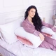Подушка для беременных и отдыха U-образная MirSon № 8032 Eco Line "White-Coral" EcoSilk 140x75x20 см (2200006185079) - изображение 9