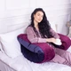 Подушка для беременных и отдыха U-образная MirSon № 8023 Velvet Line "Primula" EcoSilk 140x75x20 см (2200006178552) - изображение 9
