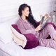 Подушка для беременных и отдыха U-образная MirSon № 8024 Velvet Line "Adenium" EcoSilk 140x75x20 см (2200006178569) - изображение 7