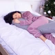 Подушка для беременных и отдыха U-образная MirSon № 8027 Satin Stripe "Light Gray" EcoSilk 140x75x20 см (2200006178651) - изображение 7