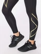 Спортивные леггинсы для фитнеса высокие женские 2XU Light Speed Mid-Rise CompTight WA6523b_BLK/GRF XS Черные (9336340649380) - изображение 5