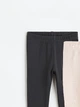 Леггинсы (2 шт) H&M 56см темно серый, пудровый 23091088058 - изображение 2