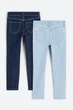 Джинсы (2шт) H&M 110см голубой, темно синий 24099474132 - изображение 2