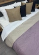 Покривало двостороннє Decorator Microfiber листя 140х215 см бузковий з бежевим (85-119) - зображення 2