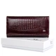Женский классический кожаный кошелек Sergio Torretti лаковая кожа серии Croco PR-250824-40786 бордовый - изображение 1