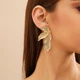 Сережки женские вечерние цветы золотистые 0305251 - изображение 1