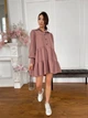 Кофейное платье мини FashionYouWant универсальный (S/L) кофейный 43465011 - изображение 2