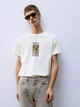 Футболка хлопковая длинная мужская H&M 270684021_wasted XL Бежевая (2727000091453) - изображение 1