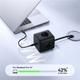 Мережевий фільтр Baseus EnerFill FA11 Cube Power Strip 3AC+1U+1C 67W 1.5m EU Cosmic Black (6932172687526) - зображення 7