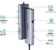 Hub USB Ugreen CM498 9-in-1 USB 3.1 Type-C (6941876216000) - obraz 3
