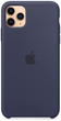 Панель Apple Silicone Case для Apple iPhone 11 Pro Max Midnight Blue (MWYW2) - зображення 4