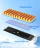 Радиатор для SSD JEYI, 2280, 6mm, Heatsink Aluminium Cooler with Thermal Pad for Ps5, PC, Laptop, Шипы, Black - изображение 3