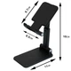 Подставка для телефона 16х6.5х11см "Folding desktop phone stand" Черная, держатель для смартфона на стол (1008609-Black) - изображение 8