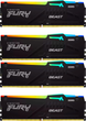 Pamięć RAM Kingston Fury DDR5-5600 131072MB PC5-44800 (Kit of 4x32768) FURY Beast RGB Black (KF556C40BBAK4-128) - obraz 2
