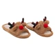 Тапочки домашние Ardesto Christmas размер 40/41 полиэстер резиновая подошва Brown (ART2540DB) - изображение 1