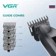 Професійний тример VGR V-974 Green для стрижки волосся та бороди, машинка з DLC лезами, 8000 об/хв, 2500 мА·год, LED-дисплей, акумуляторний тример з насадками для барбера та дому - зображення 3