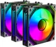 Набір вентиляторів 2E Gaming Air Cool Magic Mirror 120 мм 3шт Black (ACF120MB-ARGB) - зображення 1