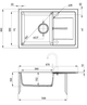 Zlew kuchenny granitowy Deante Leda 670x440x164 mm (ZRD_7113) - obraz 2