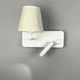 Бра LNF-17549/2 L WT левое с абажуром и спотом на 2 выключателя белое - изображение 1