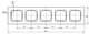 Рамка п'ятірна Liregus Epsilon White matted glass (K14-245-05 E/WG) - зображення 2