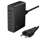 СЗУ Hoco C152A Modern PD70W 6-port(5C1A) desktop charger(EU) Black - изображение 1