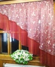 Фіранка кухонна готова коротка Ніка Бордо сакура правая 280*170 см - зображення 2