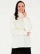 Свитер вязаный теплый оверсайз женский Pierre Cardin G022SZ0TK-000-2106109 L Бежевый (8683858373056) - зображення 1