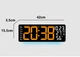 Часы Deepfox DS-6669 LED цифровые электронные настенные Будильник Дата Температура Влажность 42х15,5см оранжевый - изображение 7