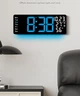 Часы Deepfox DS-6669 LED цифровые электронные настенные Будильник Дата Температура Влажность 42х15,5см синий - изображение 13