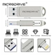 Флеш-накопичувач,Флешка металева 2в1 128ГБ USB-Lightning для Apple iPhone, iPad, iPod, комп'ютера Microdrive 128GB - изображение 2