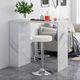 Комплект барних стільців Costway Loreto White круглі табурети 2 шт - зображення 7