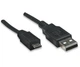 Кабель Atcom USB - micro USB V 2.0 (M/M), 0.8 м, чорний пакет (9174) - зображення 1