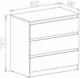 Комод MEBLIBUD ELISA с ящиками 80 х 48 х 78 см Белый (2204273900014) - изображение 4