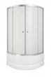 Душова кабіна з глибоким піддоном Shower SATURN STN-859 90х90х205 см хром двері розсувні скло матове (C15211) - зображення 1