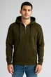 Толстовка с капюшоном и молнией JHK, унисекс, HOODED SWEATSHIRT, хаки, размер XXL - изображение 1