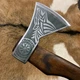 Топор ручной работы Фенрир сталь 65Г Gorillas BBQ туристический охотничий топор для охоты рыбалки кемпинга бушкрафта топор для рубки дров подарочный топор с деревянным топорищем из ясеня TR4 - изображение 3