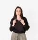 Худи H&M Zip-Top Sports Hoodie Black 1105174001 L - изображение 4