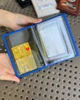 Кожаная обложка для автодокументов с гербом Украины | Синего цвета - изображение 3