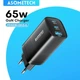 Зарядное устройство ASOMETECH GaN 65W 1USB+2Type-C Fast Charger для ноутбука планшета смартфона - изображение 1