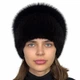 Шапка норковая вязаная Меховой Стиль Калачик 54-60 Темно-коричневая (122/H) - изображение 3