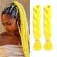 Канекалон однотонный А41 желтый Jumbo Braid коса 60 см - изображение 2