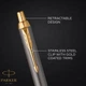 Ручка шариковая Parker IM Grey Lacquer GT Блистер Золотистый 21 136 - изображение 4